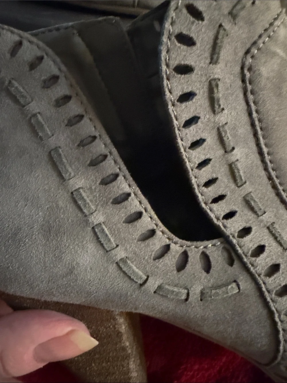 Vince Camuto gray suede